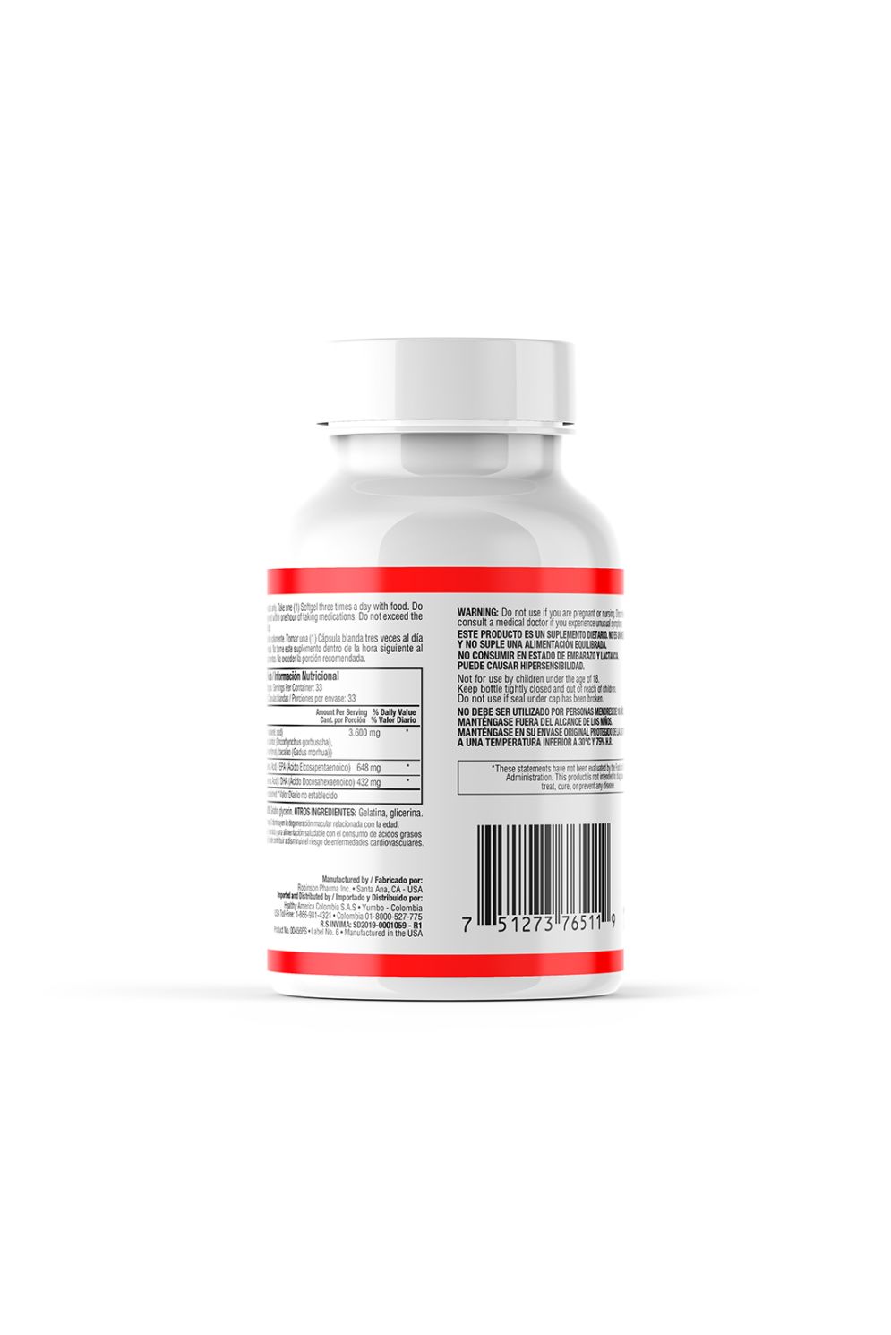 OMEGA 3 FISH OIL 1200 MG 100 TABLETAS - Imagen 2