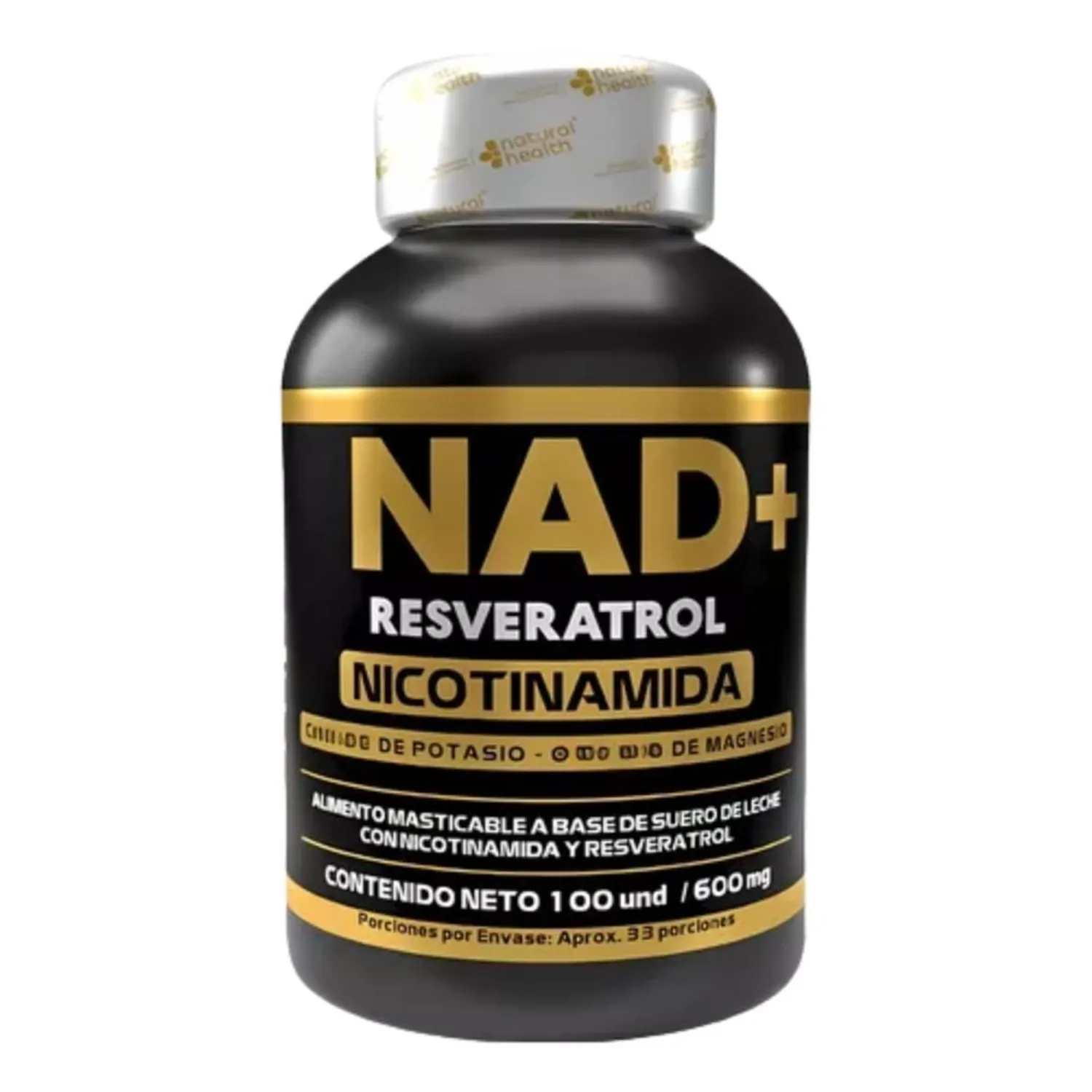 NAD+ RESVERATROL + NICOTINAMIDA 600MG NATURAL HEALTH - Imagen 2